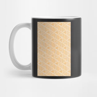 Geo Triangles - Orange Stripe Mug